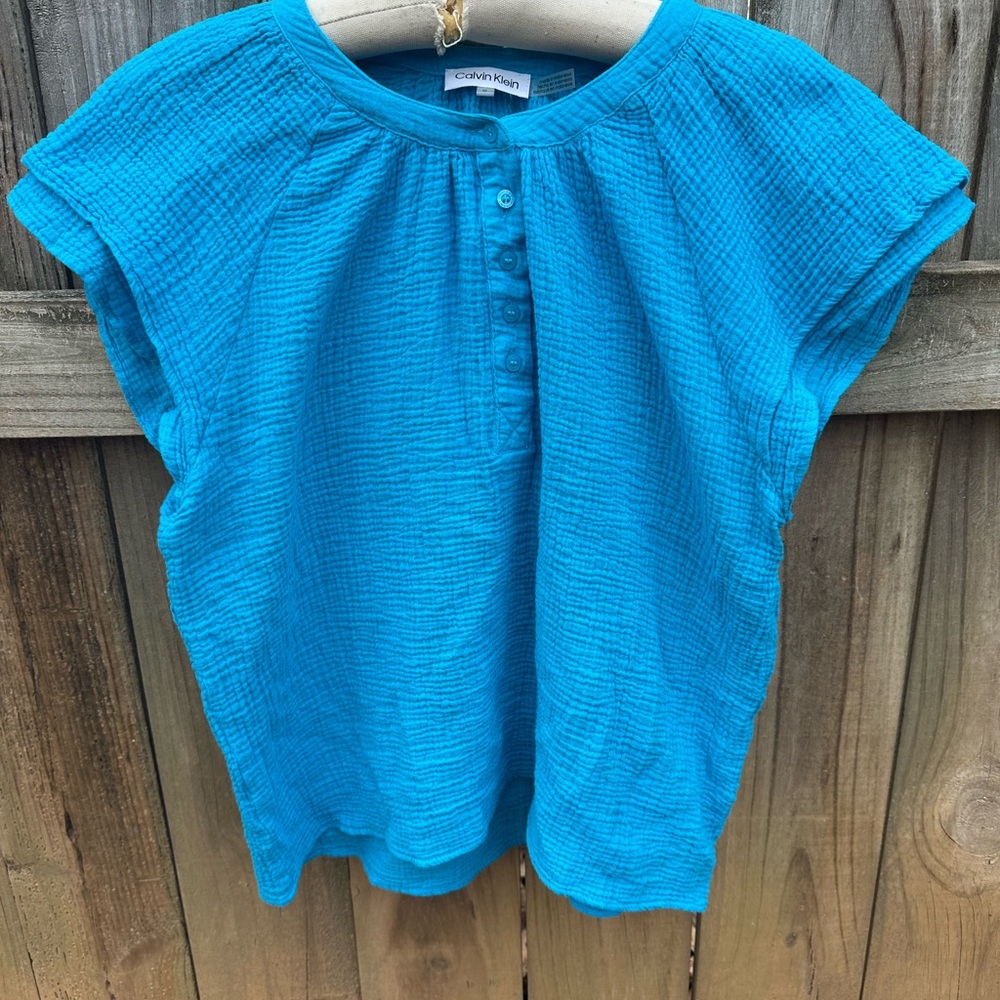 Calvin Klein  cotton blue blouse